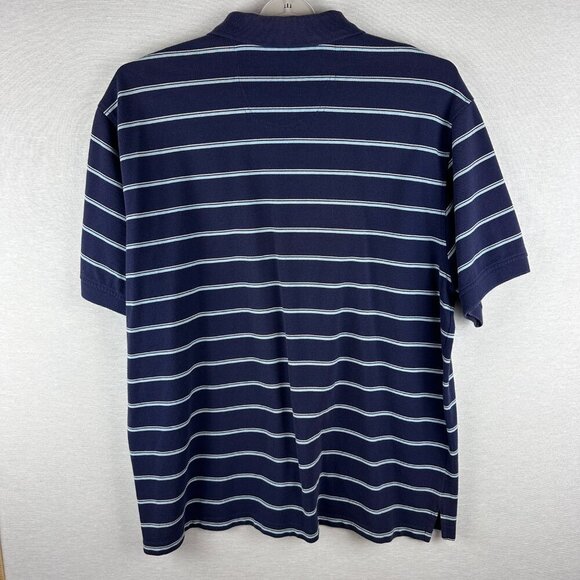 IZOD MEN'S GOLF POLO SHIRT STRIPED BLUE SHORT SLEEVE, XXXL/XXXG - Picture 3 of 8
